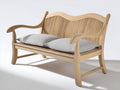 Gartenbank Holz 155x62x88 cm - Naturholz-Grau - klassisch mit Armlehnen