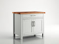 Sideboards Holzwerkstoff 105x45x88 cm - Hellgrau-Eiche - mit zwei Türen und einer Schublade
