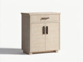 Sideboards Holzwerkstoff 95x40x86 cm - Naturholz - gerillt mit zwei Türen und einer Schublade