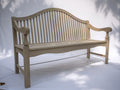 Gartenbank aus Holz 180x64x96 cm - naturfarben - klassisch mit Armlehnen
