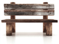Gartenbank aus Holz 140x45x85 cm - braun-weiß - rustikal mit Rückenlehne